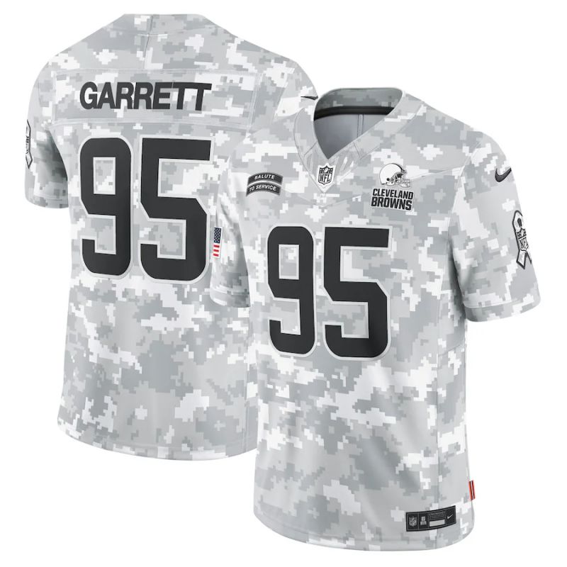 Men Cleveland Browns #95 Garrett Nike Arctic Camo 2024 Salute to Service Limited NFL Jersey->ncaa teams->NCAA Jersey